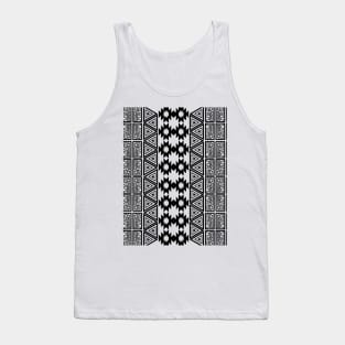 Aztec Pattern Design Black Tank Top